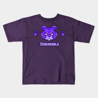 Purple Unbearable - Purple Bear With Claws Kids T-Shirt